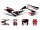 Dekor / Sticker Kit schwarz-weiß-rot glänzend für Gilera RCR 50 2018-