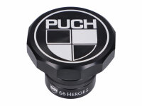 gas cap 66Heroes aluminum black w/ Puch logo for Puch...