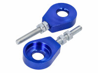 Radspanner / Kettenspanner Satz Aluminium blau eloxiert 12mm