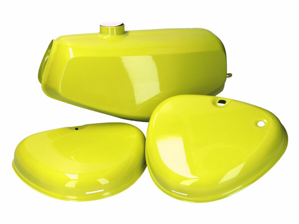 fuel tank and side cover set canola yellow for Simson S50, S51, S70