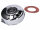 Lichtmaschinendeckel / Zündungsdeckel verchromt, schwarzes Puch-Logo für Puch Maxi, X30
