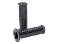 handlebar rubber grip set short, block design black for...
