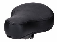 saddle / seat flat 60mm quilted black for Puch, Kreidler,...