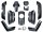 fairing kit 10-piece black primed for NIU-N1, NQi-Sport, NQi-GT, NQI-GTS