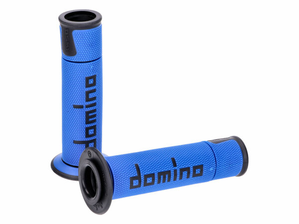 Griffe Satz Domino A450 On-Road Racing blau / schwarz mit offenen Enden