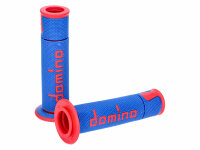 handlebar grip set Domino A450 on-road racing blue / red...