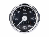 speedometer Schmitt 120km/h round shape 48mm for Simson,...