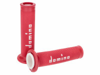 handlebar grip set Domino A010 On-Road red / white with...