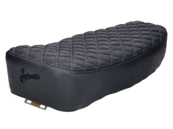 seat cover Schmitt diamond quilted, black / grey for Simson S50, S51, S70