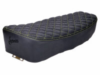 seat cover Schmitt diamond quilted, black / yellow for...