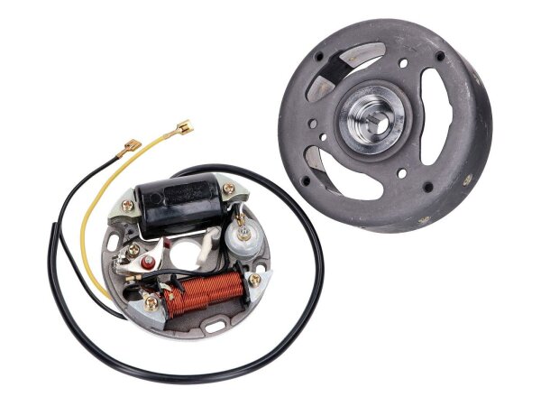 Ignition stator, rotor complete 6V 17W clockwise for Puch Maxi E50 Sachs, Hercules, Zündapp
