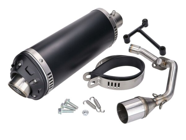 exhaust Power1 aluminum black for Vespa Primavera, Sprint, Zip 4T 50cc Euro5 20-