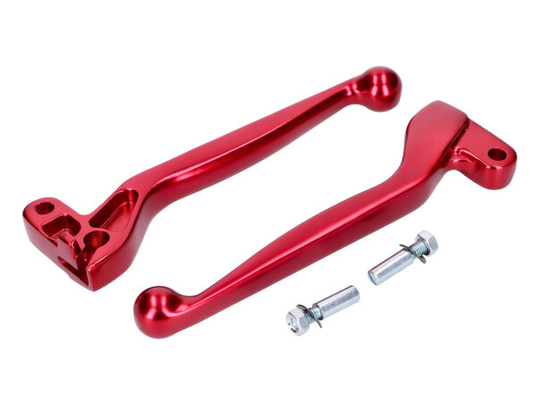 clutch and brake lever set ALU anodized red for Simson S50, S51, S53, S70, S83, SR50, SR80
