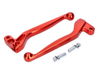 clutch and brake lever set ALU anodized orange for Simson...