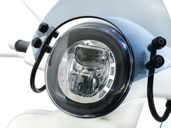 Scheinwerfer Moto Nostra LED HighPower, verchromter Reflektor für GTS i.e. Super 125-300 (-2018, auch passend für GT, GTS, GTL)