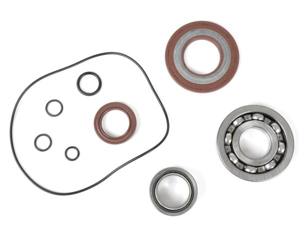 Bearing and oil seal set for crankshaft -BGM PRO FKM/Viton® (E10/etahnol resistant)- Vespa PX - rubber type - incl. O-rings