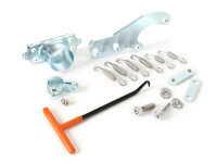 Exhaust flange kit including bracket, springs and spring...