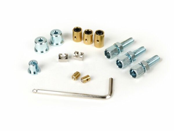 Adjuster screw and trunnion set -BGM ORIGINAL- Lambretta LI, LIS, SX, TV (series 2-3), DL, GP