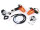 Blinker Nachrüst Set für Lenkerendenblinker Moto Nostra LED , mit E-Kennzeichnung, 6 Volt Vespa Smallframe V50, 50N, PV, ET3, Largeframe Rally, Sprint, TS, GT, GTR, SS180 Ø=24mm Orange