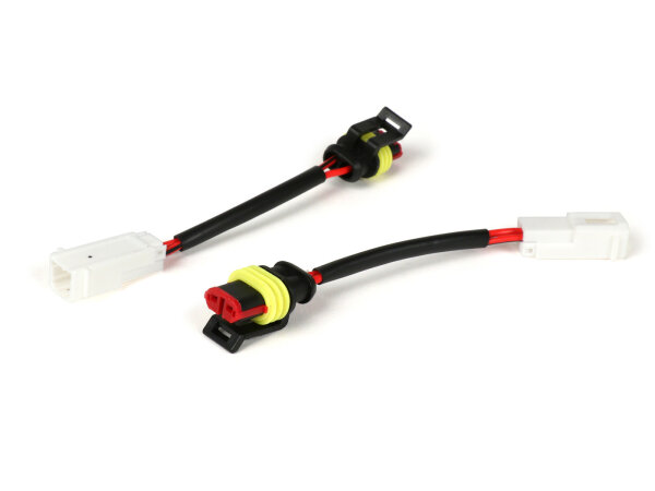 Kabel-Adapter-Kit Blinkerumrüstung BGM PRO update 2003-2013 => 2014 Vespa GTS hinten verwendet für Blinker ab Bj.2014 in Fahrzeugen vor Bj.2014
