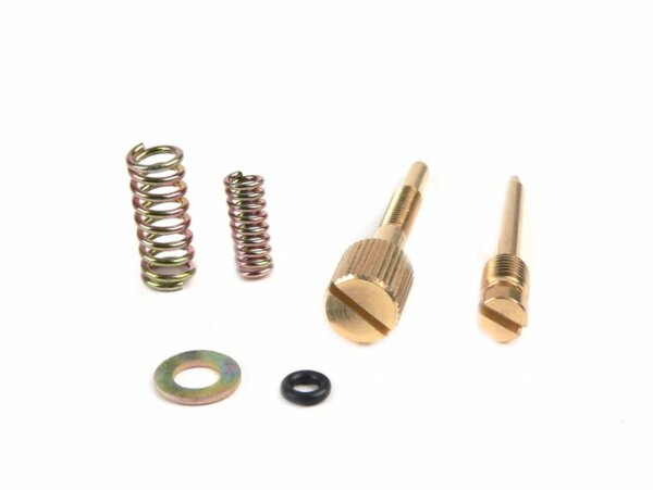 Fuel/air mixture screw and throttle valve ajduster screw set -BGM ORIGINAL M4 for BGM KWP carburettor (24mm - 26mm)