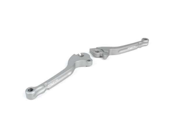 Brake and clutch lever set -BGM PRO CNC- disc brake (HENG TONG)- Vespa PX (2004-) - steel grey