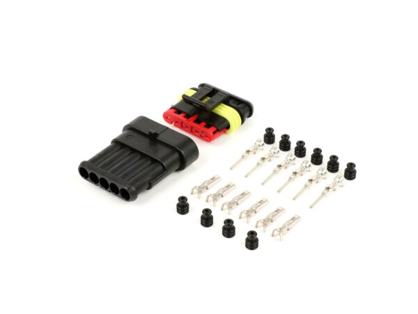 Plug set for wiring harness -BGM PRO-type series 060 AM SpecialSeal, 0.85-1.25mm², waterproof - 5 contact plugs