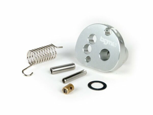 Throttle cable pulley -BGM Pro made by JPP, QUICK ACTION- Lambretta LI, LIS, SX, TV (series 2-3), DL, GP - anodised silver