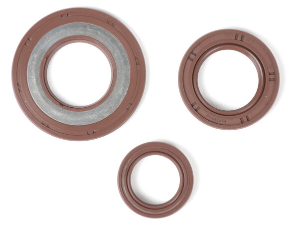 oil seal kit engine BGM PRO rubber brown 30x47x6mm for Vespa Largeframe PX Lusso, PX80, PX125, PX150, PX200, T5 125cc, Cosa