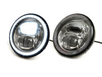 Headlight (chromed reflector) -MOTO NOSTRA- LED HighPower...