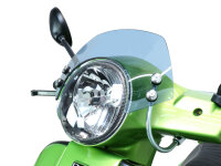 Flyscreen with chromed brackets -MOTO NOSTRA, w=340mm,...