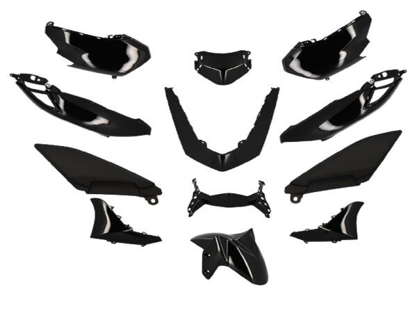 bodywork kit 12-piece black glossy for Yamaha N-Max 125, 155i 2021-