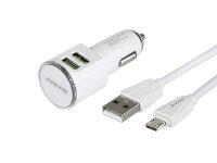 12/24V Ladegerät 2x USB 3.4A + Kabel mit Micro USB...