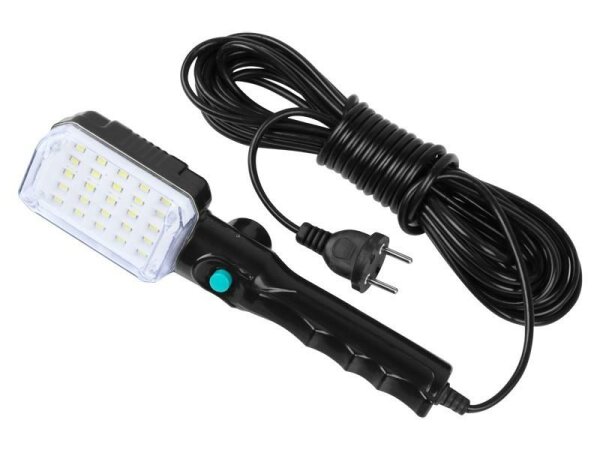 25 LED Werkstattleuchte mit Magnet und Haken, 230V Stromversorgung