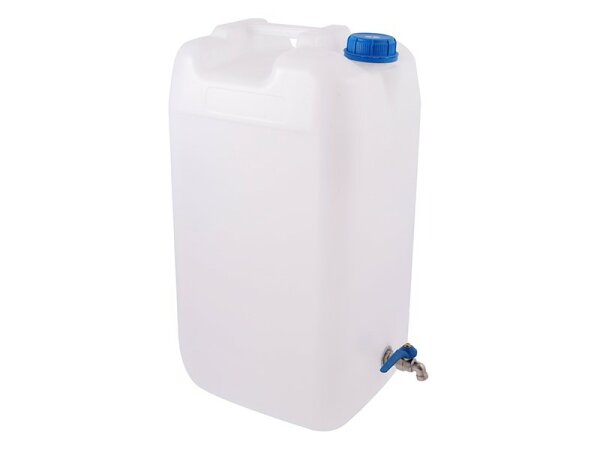 30L Wasserkanister mit Metallventil, blau