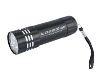 9 LED-Taschenlampe aus Aluminium, inklusive Batterien