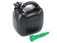 Benzinkanister aus Kunststoff, 5L, oval, schwarz