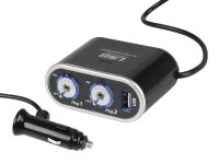 Doppelter Zigarettenanzünder-Splitter 12/24V Schalter, USB 1000 mA