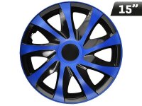 DRACO CS blau - schwarz 15" Radkappen, 4 Stk