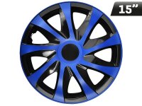 DRACO CS blau - schwarz 15" Radkappen, 4 Stk