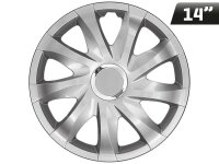 DRIFT silber lackierte Radkappen + Ring 14", 4 Stk