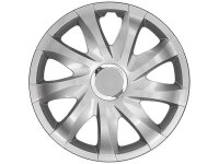 DRIFT silber lackierte Radkappen + Ring 15", 4 Stk