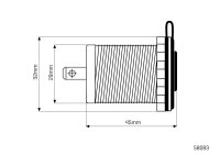 Eingebaute Steckdose, 12V/24V