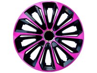 EXTRA STRONG Radkappen pink - schwarz 14", 4 Stk