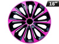 EXTRA STRONG Radkappen pink - schwarz 16", 4 Stk