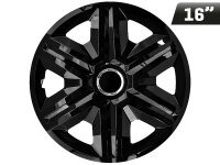 FAST Radkappen schwarz lackiert + Ring 16", 4 Stk