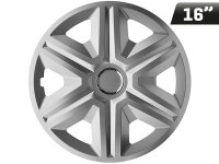 FAST silber lackierte Radkappen + 16" Ring, 4 Stk