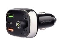 FM Transmitter12/24 V mit USB-C PD, QC4.0+, Auto-ID, Voltmeter und Freisprecheinrichtung