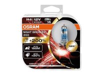 Glühlampen OSRAM H4 12V 55W PX26d Night Breaker +200%, 2 Stk