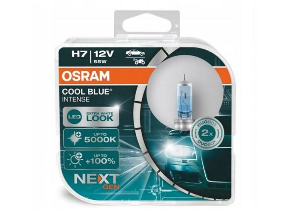 Glühlampen OSRAM H7 12V 55W PX26d Cool Blue Intense 4200K XenonLook +20%, 2St.